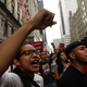 Dozens of immigration advocates and supporters attend a rally outside Trump Tower in New York City on Aug. 15, 2017. The activists were rallying on the five-year anniversary of President Barack Obama’s administrative program, Deferred Action for Childhood Arrivals, or DACA. (Spencer Platt/Getty Images)